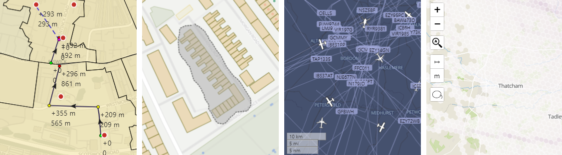 Example map controls in Icon Map Pro